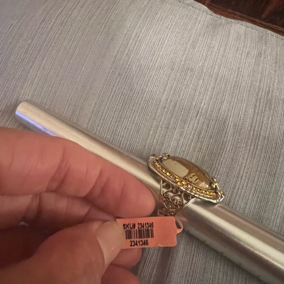 Shop LC Beautiful Jasper Stainless Steel Women’s Size 6.5 Ring, new with tag - Picture 6 of 10